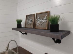 Decorative shelf Grey Decorative shelf Dustyworkbench