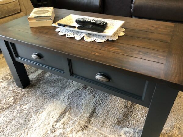 Grey and Brown Coffee Table DustyWorkbench