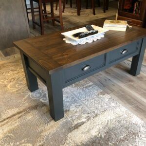 Grey and Brown Coffee Table DustyWorkbench