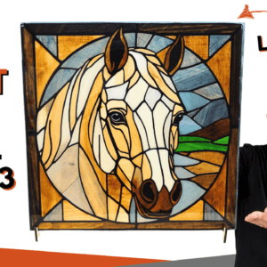 Horse Stained Glass Illusion Out of Wood