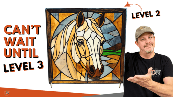 Horse Stained Glass Illusion Out of Wood