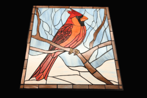 Cardinal Stained Glass Illusion