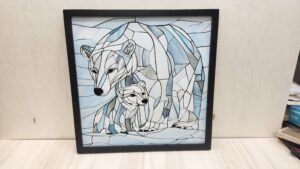 Polar bear Stained Glass Illusion 2