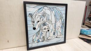 Polar Bear Stained Glass Illusion 1